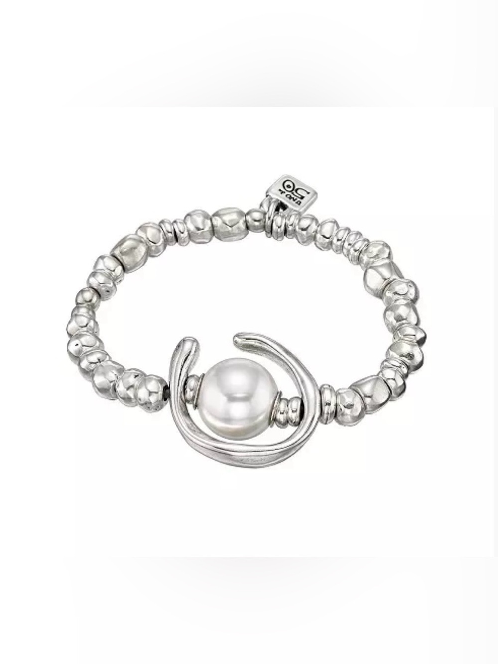 UNOde50 Sterling Silver Round Beads Cultivated Pearl Bracelet